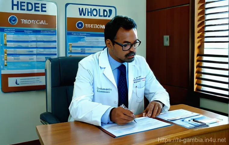 감비아 말라리아 예방 - **Prompt:** "A serene bedroom scene in a tropical guesthouse, designed for comfort and protection. A...