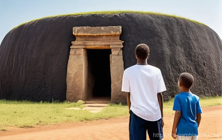 감비아에서 자동차 렌트 - **Prompt 2: Authentic Gambian Roadside Encounter**
    "A clean, mid-size rental sedan (e.g., a Hond...