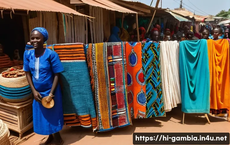 감비아와 아프리카 연합 - **Prompt:** A vibrant street scene in Banjul, Gambia. In the foreground, local artisans display hand...